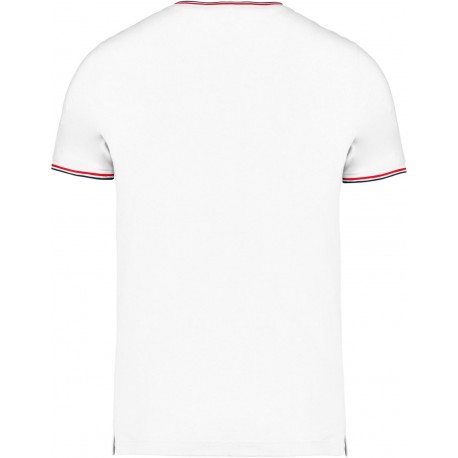 Tee shirt maille piquée Col V