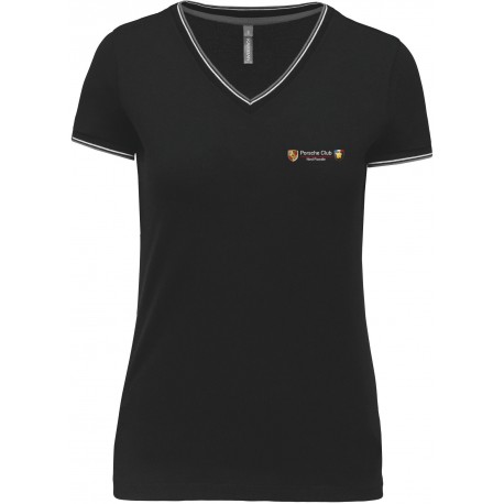 Tee-shirt piqué col V Femme Picardie