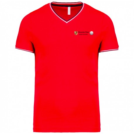 T-shirt maille piquée col V homme