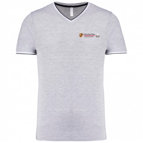 T-shirt maille piquée col V homme