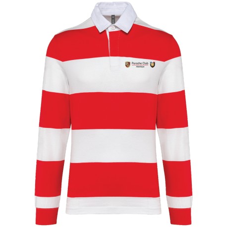 Polo rugby rayé manches longues Atlantique