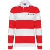 Polo rugby rayé manches longues Atlantique