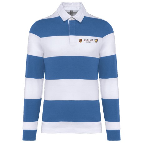 Polo rugby rayé manches longues Atlantique