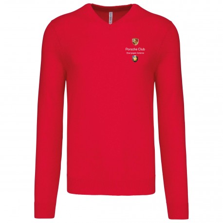 Pull col V Homme Champagne