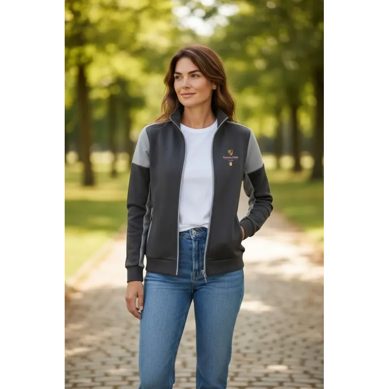 Sweat bicolore zippé Femme Porsche