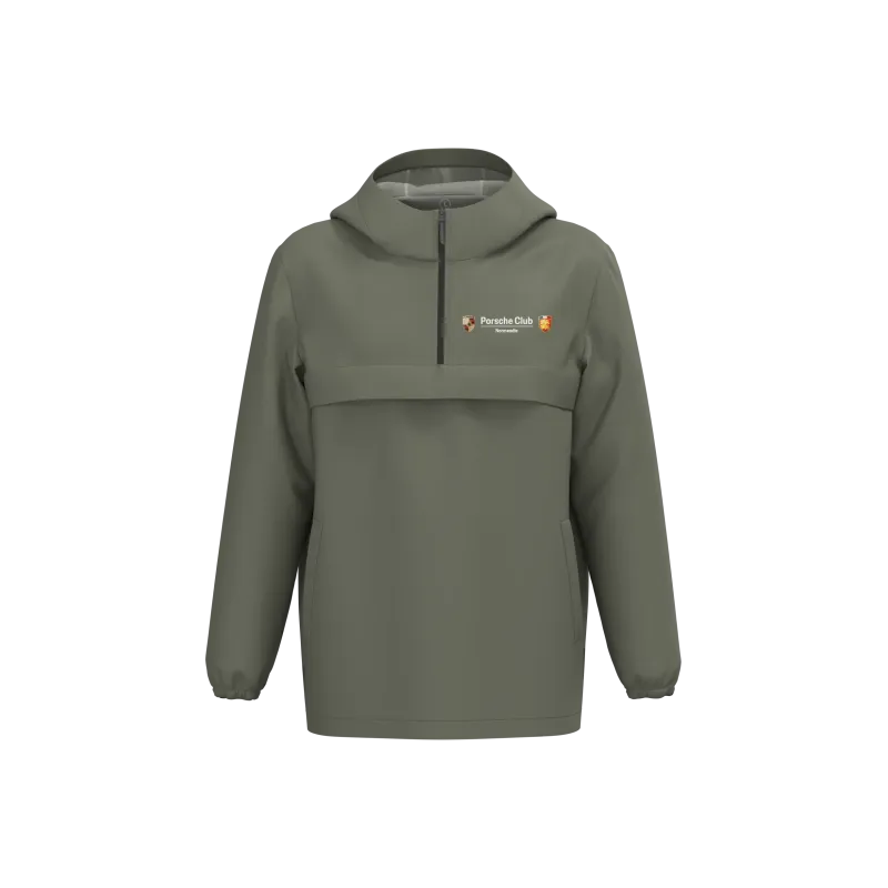 Coupe-vent imperméable écoresponsable quart zip unisexe Porsche Club Normandie
