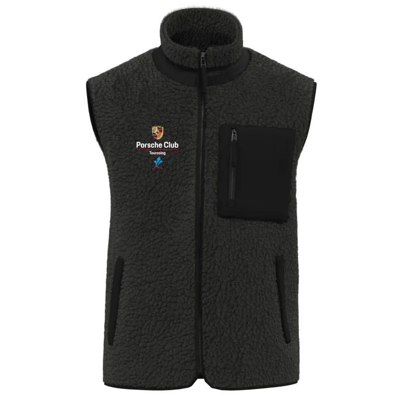 Bodywarmer écoresponsable en sherpa unisexe Porsche Club Tourcoing