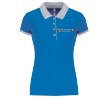 Polo bicolore Femme Bourgogne